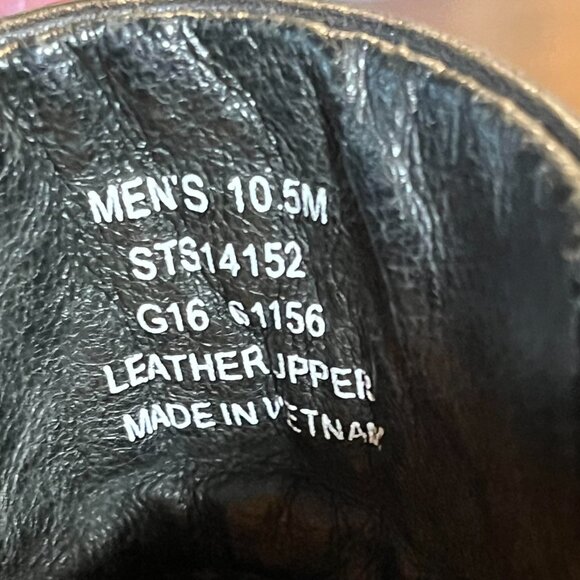 Men's Sperry Top-Sider Moc-Toe Lug Black Leather Waterproof Boots Size 10.5 - Picture 8 of 8